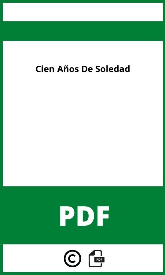Cien Años De Soledad Pdf Completo Gratis