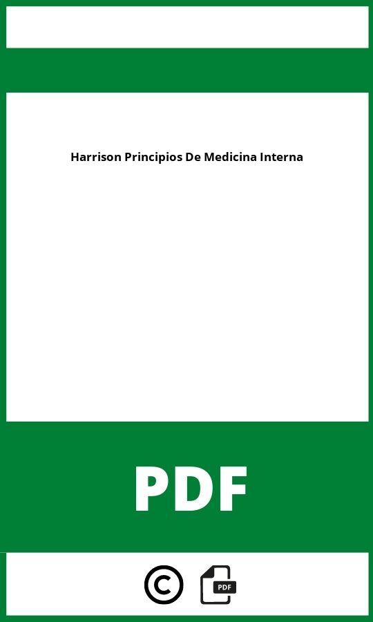 Harrison Principios De Medicina Interna Pdf Gratis