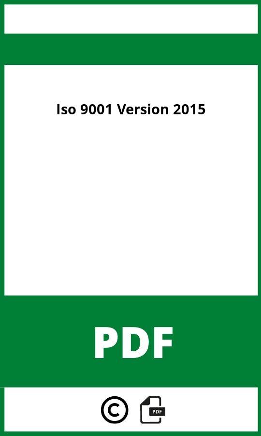Iso 9001 Version 2015 Pdf Descargar Gratis