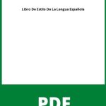Libro De Estilo De La Lengua Española Pdf Descargar Gratis