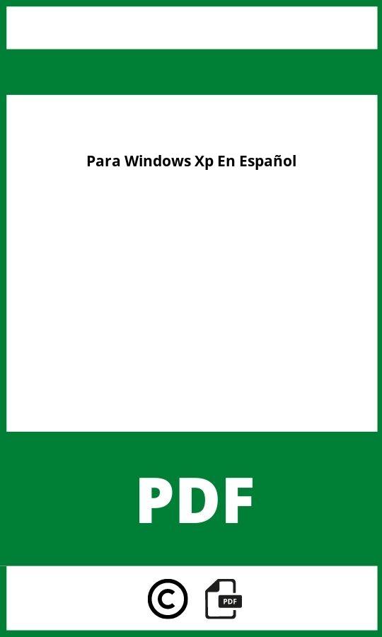 Descargar Pdf Para Windows Xp Gratis En Español
